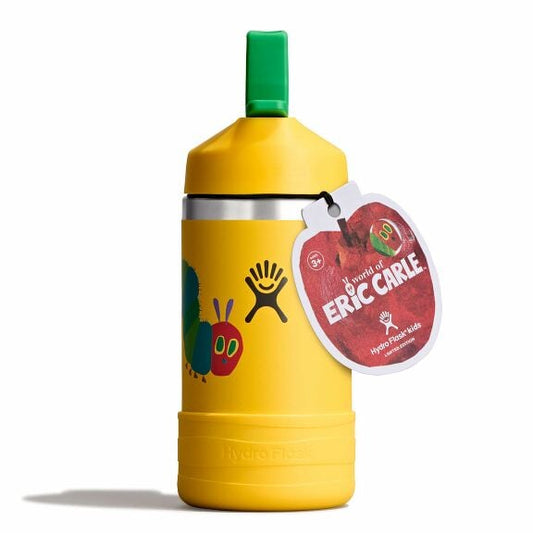 kids-12-oz-bottle-world-of-eric-carletm-k7 le26-w12-1000-kids-12-oz-wide-straw-cap-and-boot-yellow-caterpillar-straight-lid-open-withtag.jpg